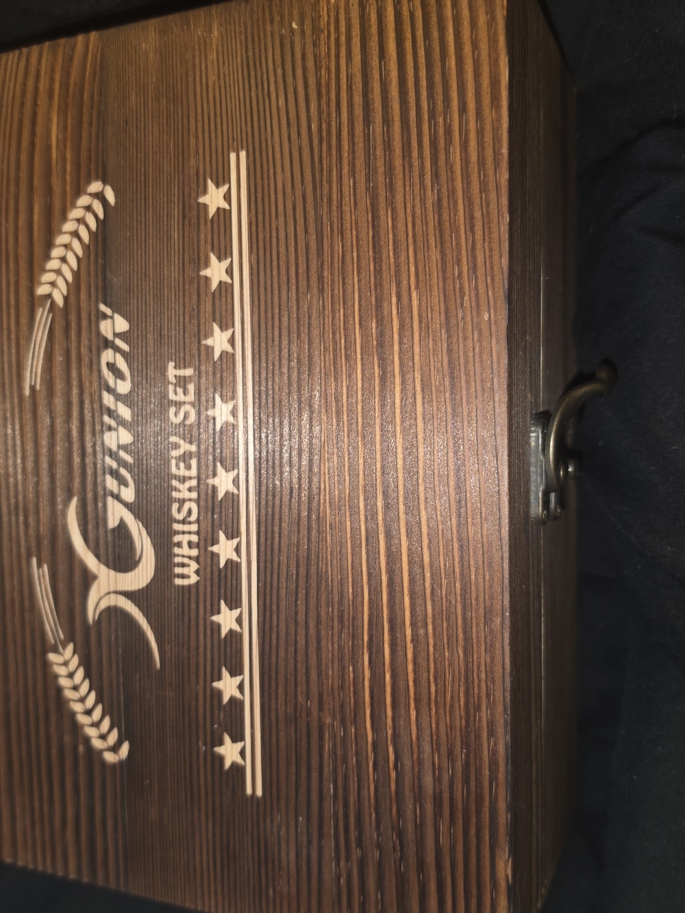 Whiskey Set Wooden Gift Box - Brown